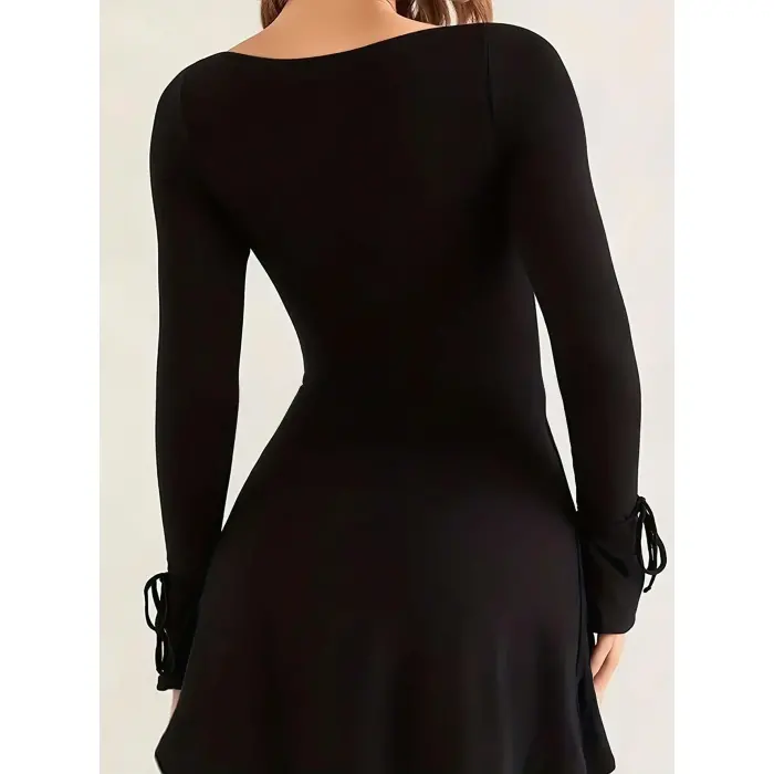 LYYN Siyah Şık Fantezi Elbisesi, Kadın Gecelik 5106