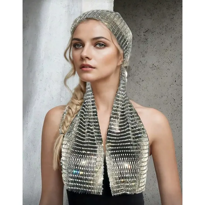 LYYN Taşlı Kafa Aksesuarı Kristal Bandana