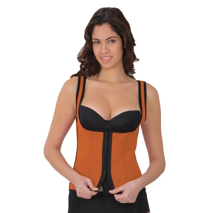 LYYN TURUNCU MI 9173 Agraflı Göğsü Açık Atlet Korse