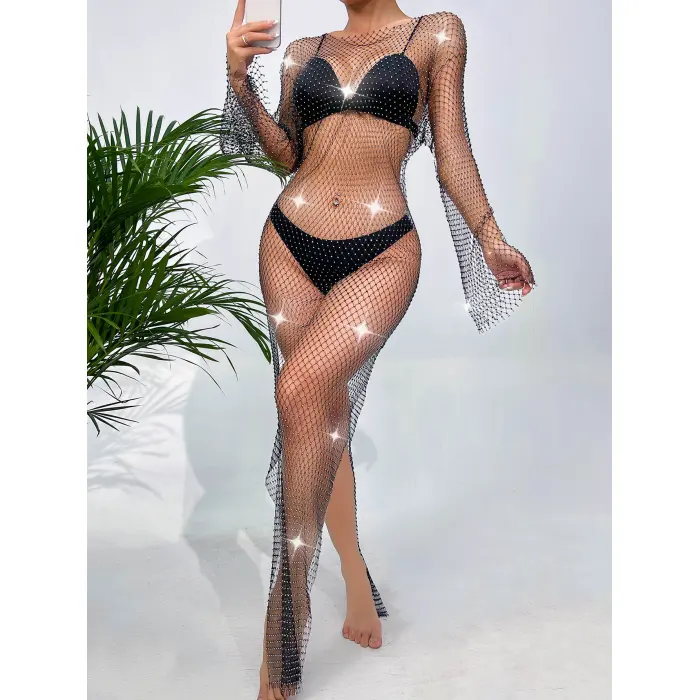 LYYN Uzun Kollu Uzun Elbise.