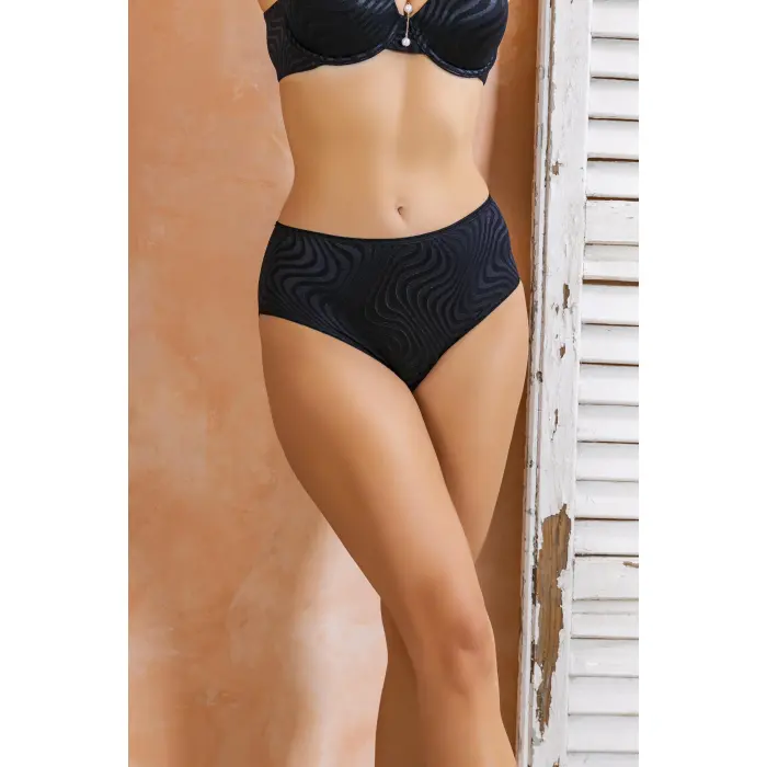 LYYN Yüksek Bel Slip Külot Siyah (brf22071)