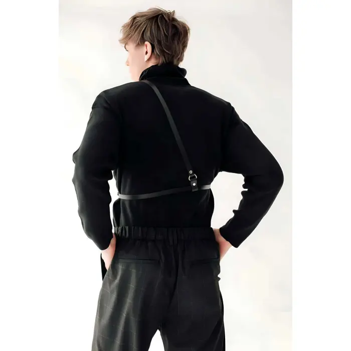 Omuz Detaylı Şık Erkek  Deri Kemer - Brfm110