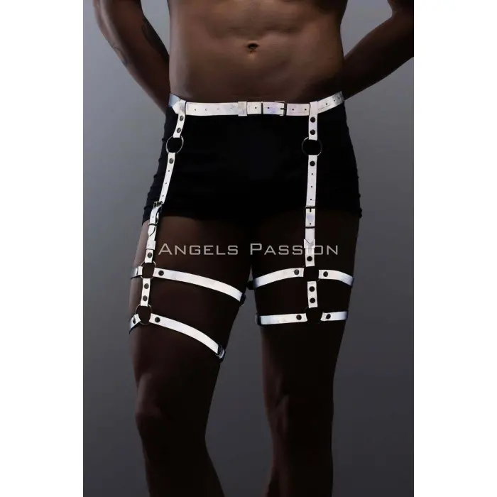 Reflektörlü (karanlıkta Parlayan) Erkek  Jartiyer, Erkek  Bacak Harness, Reflektörlü Pantolon Aksesuar - Brfm165