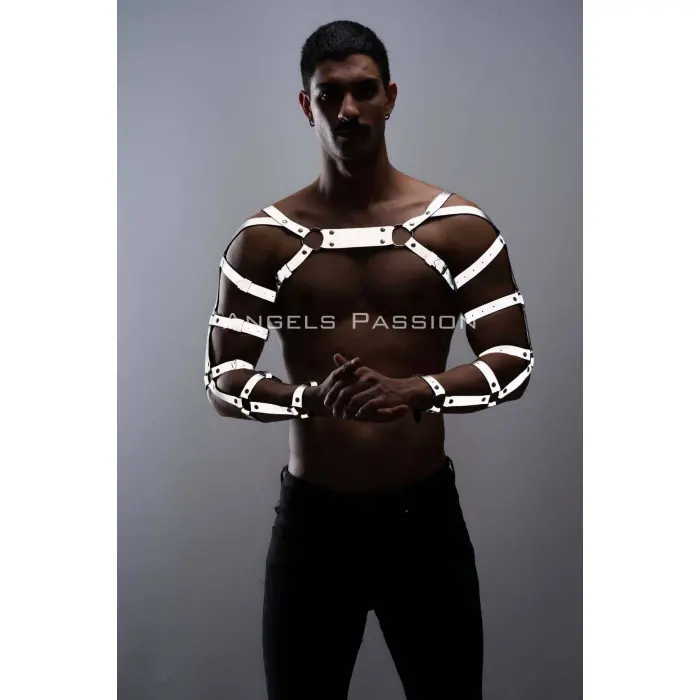 Reflektörlü (karanlıkta Yansıyan) Erkek  Bilek - Kol - Omuz Harness - Brfm5