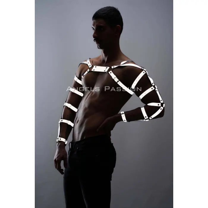 Reflektörlü (karanlıkta Yansıyan) Erkek  Bilek - Kol - Omuz Harness - Brfm5