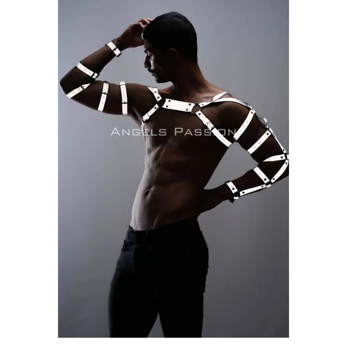 Reflektörlü (karanlıkta Yansıyan) Erkek  Bilek - Kol - Omuz Harness - Brfm5