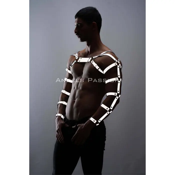 Reflektörlü (karanlıkta Yansıyan) Erkek  Bilek - Kol - Omuz Harness - Brfm5