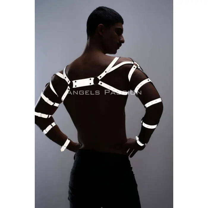 Reflektörlü (karanlıkta Yansıyan) Erkek  Bilek - Kol - Omuz Harness - Brfm5