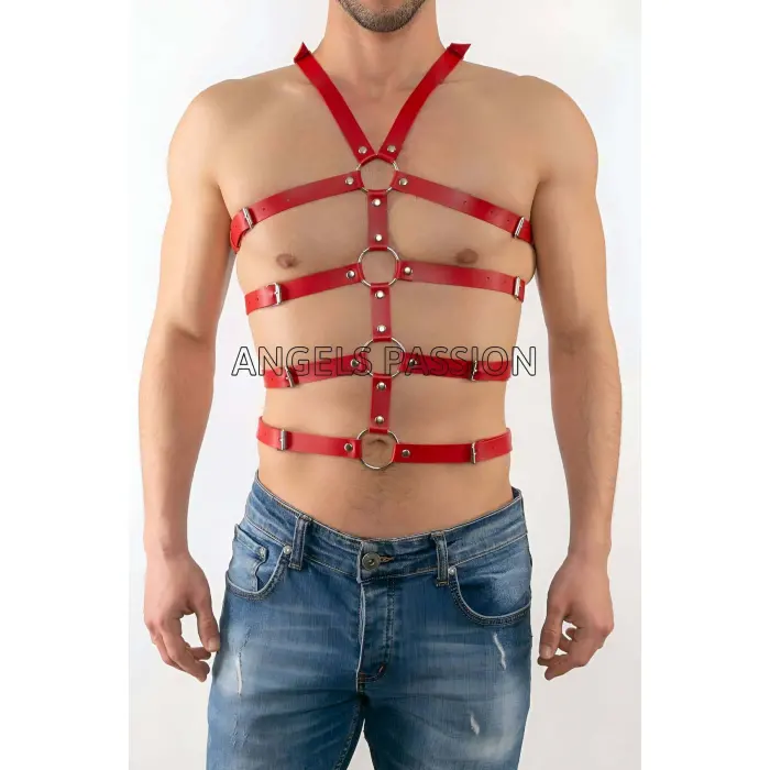 Seksi Erkek  Body Harness, Deri Erkek  Body Harness - Brfm54