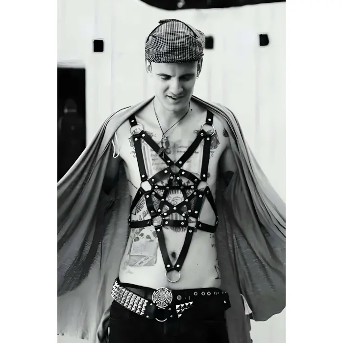 Seksi Erkek  Deri Aksesuar Club Giysileri