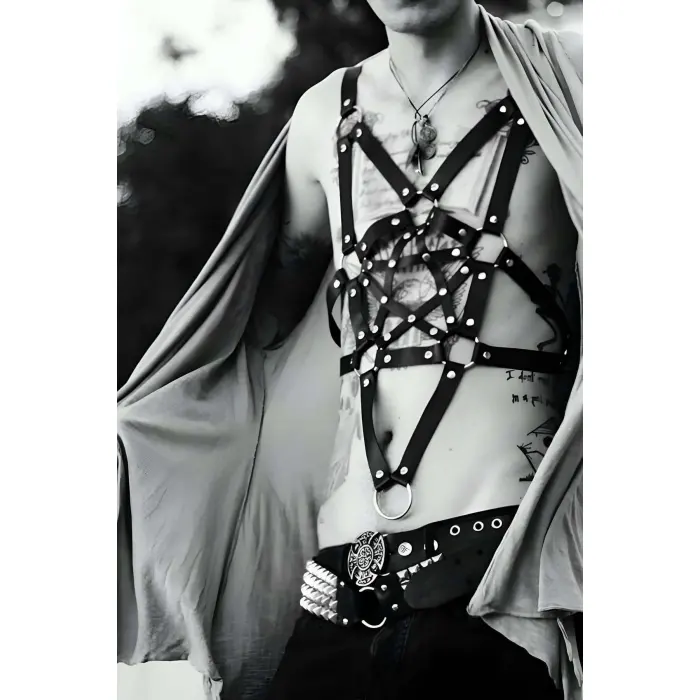 Seksi Erkek  Deri Aksesuar Club Giysileri