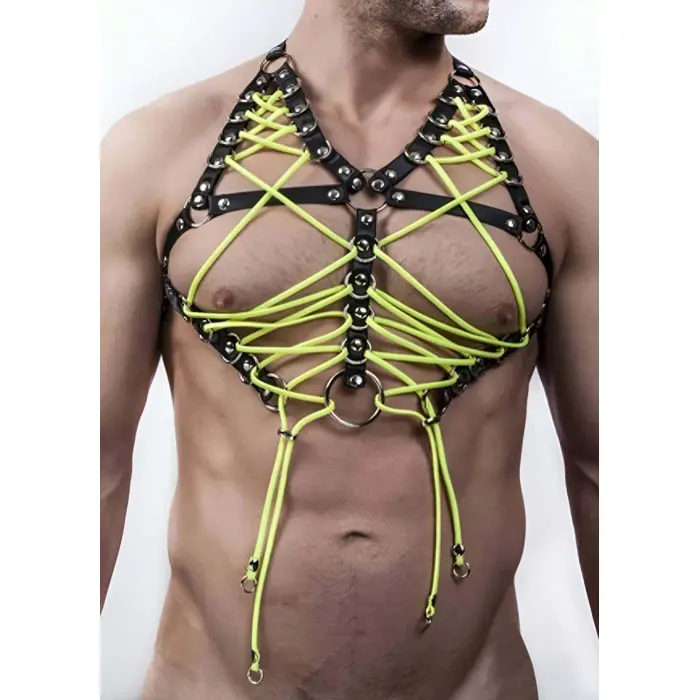 Seksi Erkek  Üst Lastik Harness - Brfm59