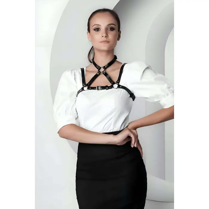 Şık Crop Yaka Harness, Giysi Üzeri Tamamlayıcı Yaka Aksesuar - Brf1290