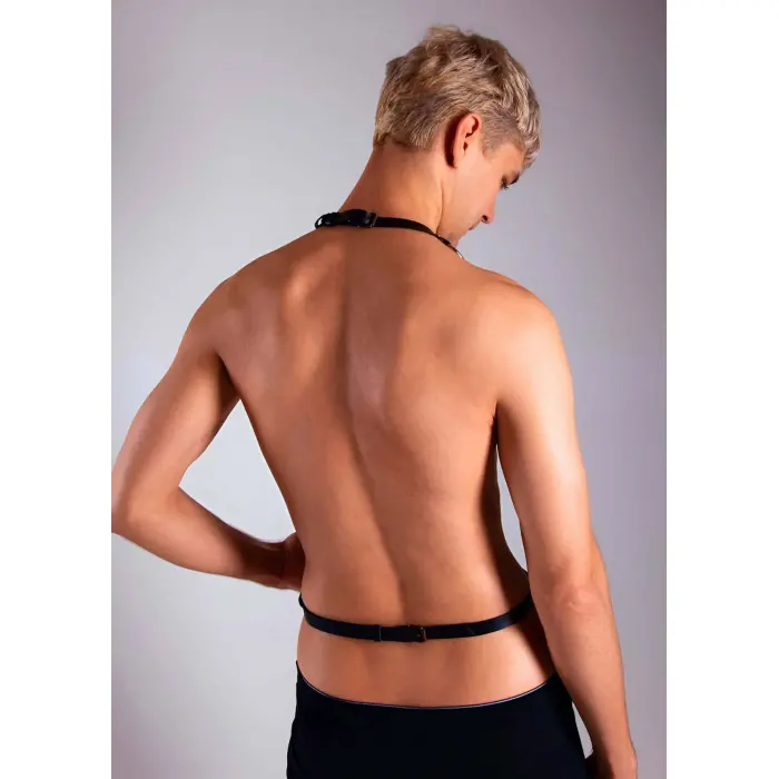 Sıralı Halkalı Seksi Erkek  Deri Giyim - Brfm46