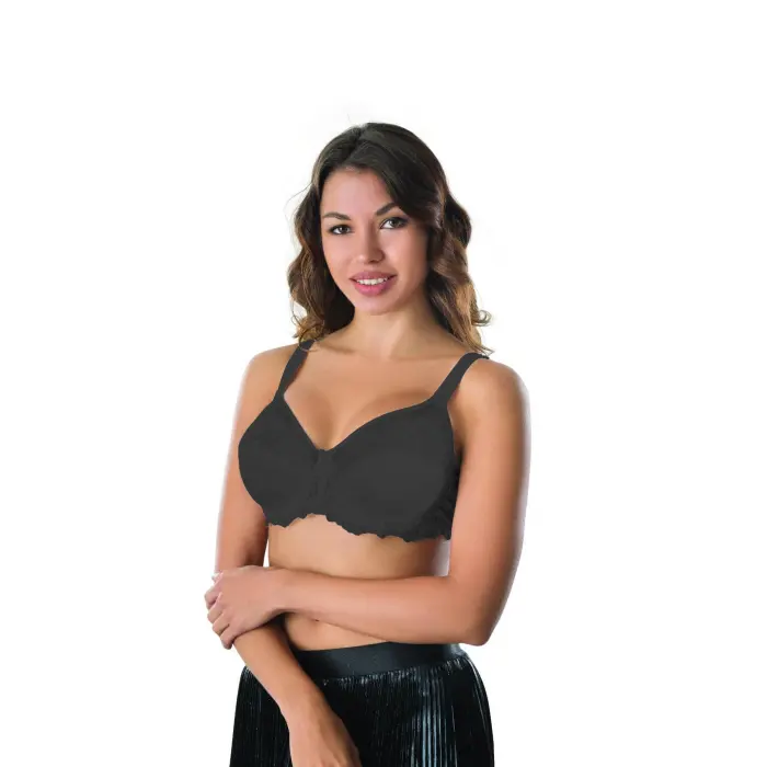 SİYAH MI Emay 170 C Balenli Brode Toparlayıcı Sütyen