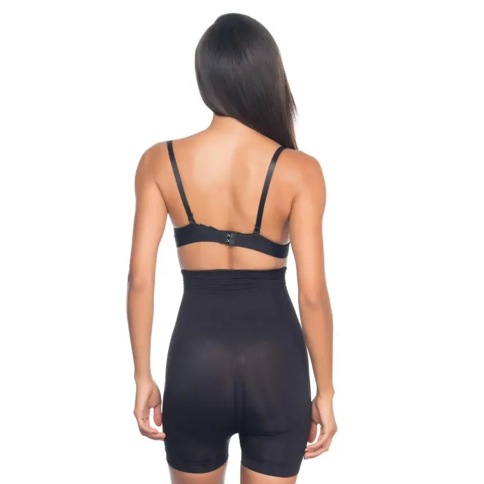 SİYAH MI Emay 2075 Yüksek Bel Desenli Double Kısa Paça Korse