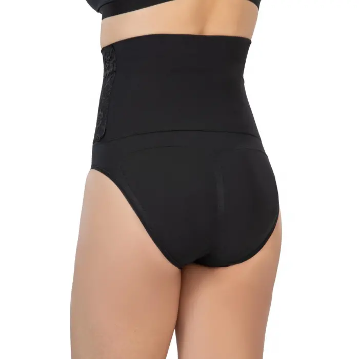 SİYAH MI Emay 2090 Önü Dantelli Yüksek Bel Slip Korse