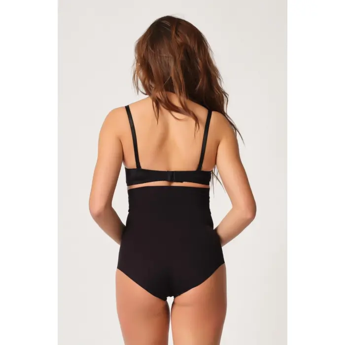 SİYAH MI Emay 2708 Lazer Yüksek Bel Kesim Slip Korse