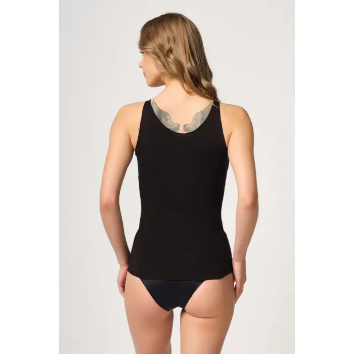 SİYAH MI Emay 2815 Double Cotton Korse Atlet