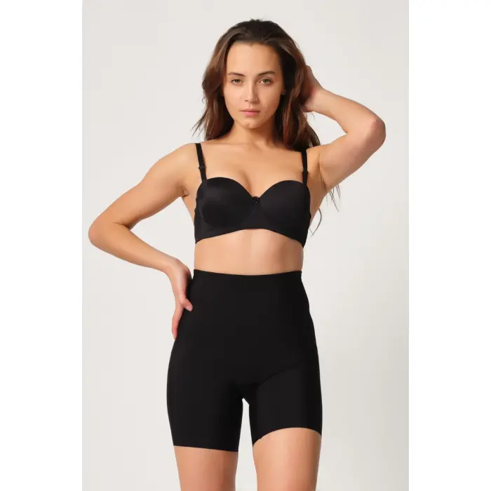 SİYAH MI Emay 2816 Yüksek Bel Boxer Lazer Korse