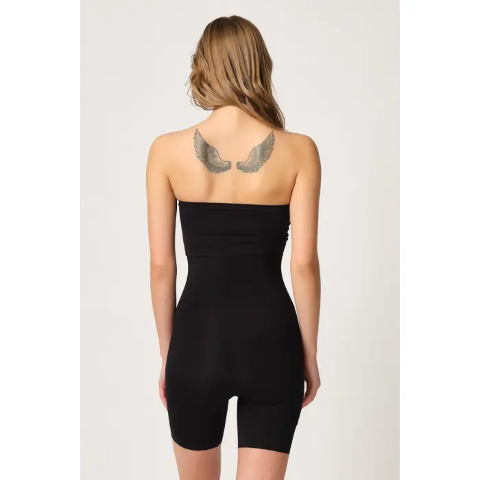 SİYAH MI Emay 2832 Yüksek Bel Balen Destekli Agraflı Lazer Korse