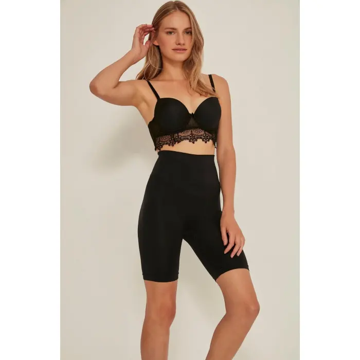 SİYAH MI Emay 3005 Soft Uzun Paçalı Boxer Korse