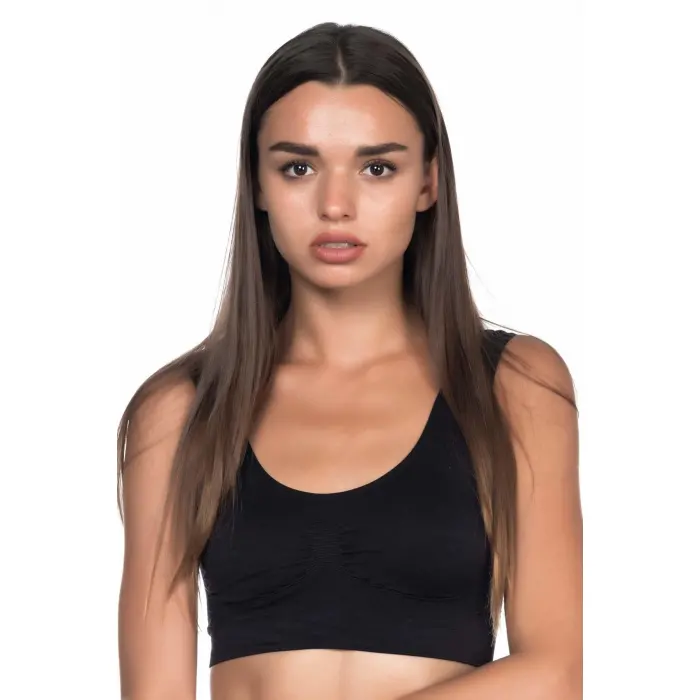 SİYAH MI Emay 4021 Pedli Kalın Askılı Büstiyer