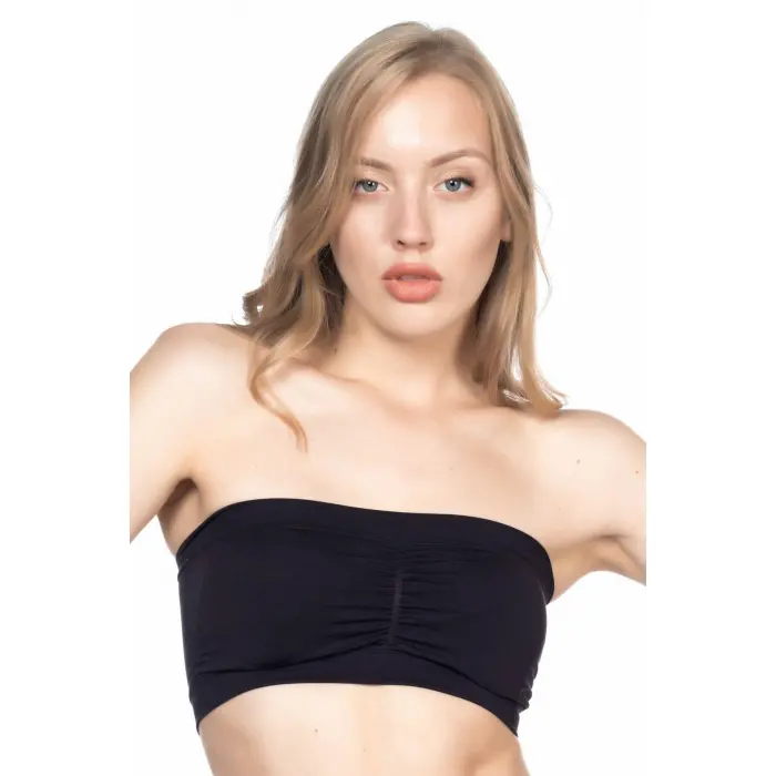 SİYAH MI Emay 4022 Pedli Straplez Korse