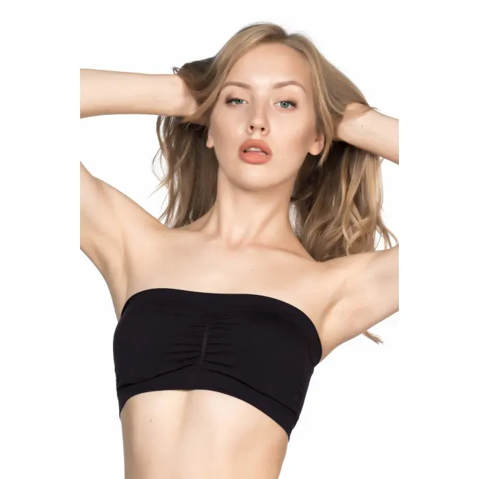 SİYAH MI Emay 4022 Pedli Straplez Korse