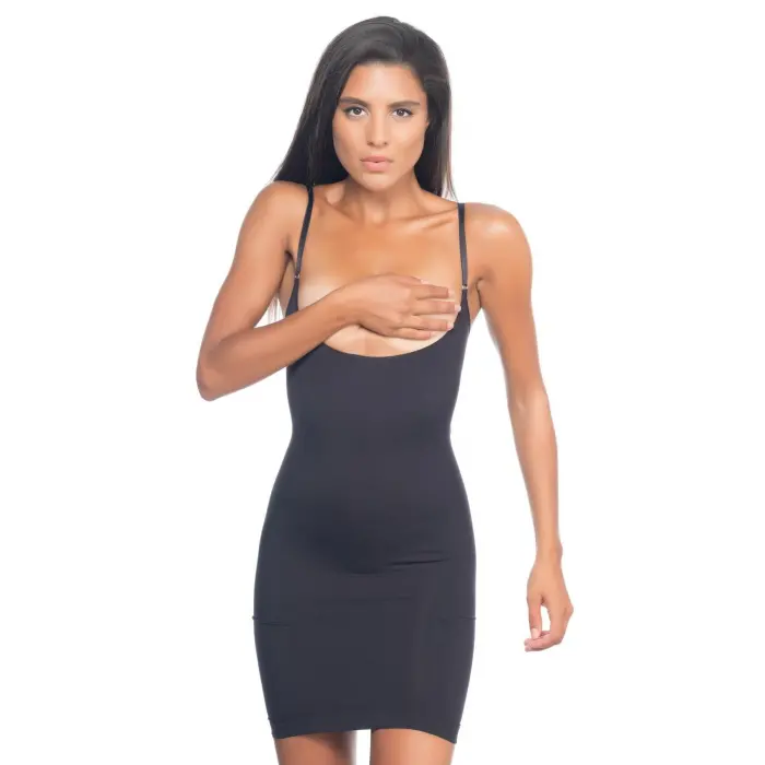 SİYAH MI Emay 5060 Göğsü Açık Elbise Korse