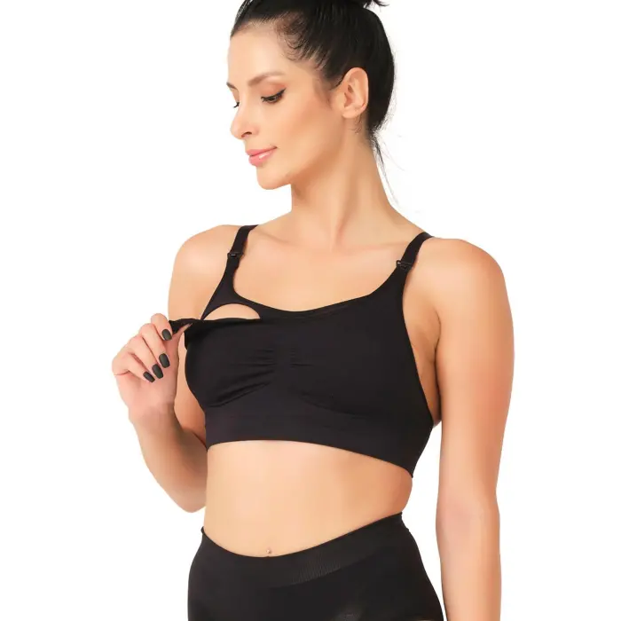 SİYAH MI Emay 5320 Agraflı Emzirme Sütyen