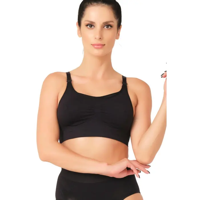 SİYAH MI Emay 5320 Agraflı Emzirme Sütyen