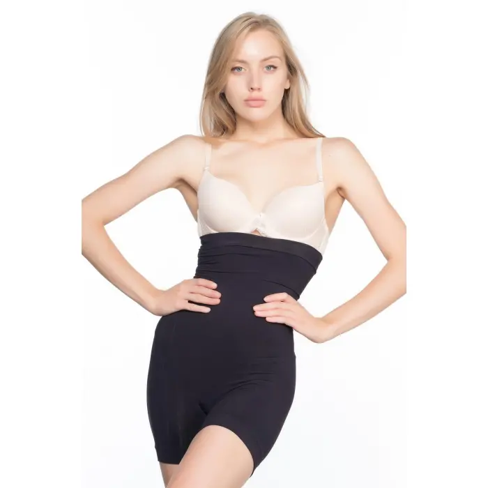 SİYAH MI Emay 7026  Yüksek Bel Paçalı Korse