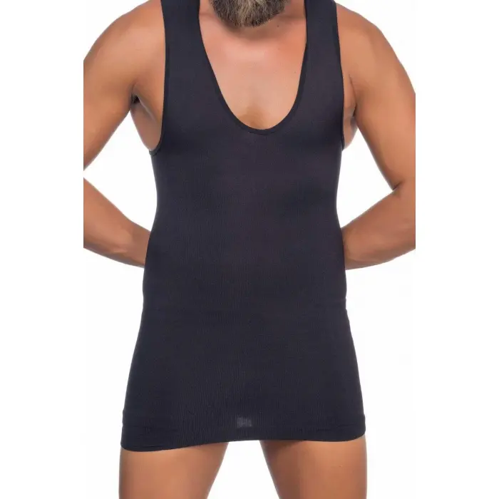 SİYAH MI Emay E1003 V Yaka Erkek Korse Atlet