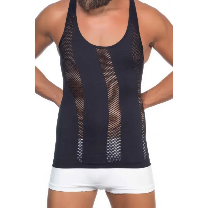 SİYAH MI Emay E1009 Fileli Erkek Korse Atlet