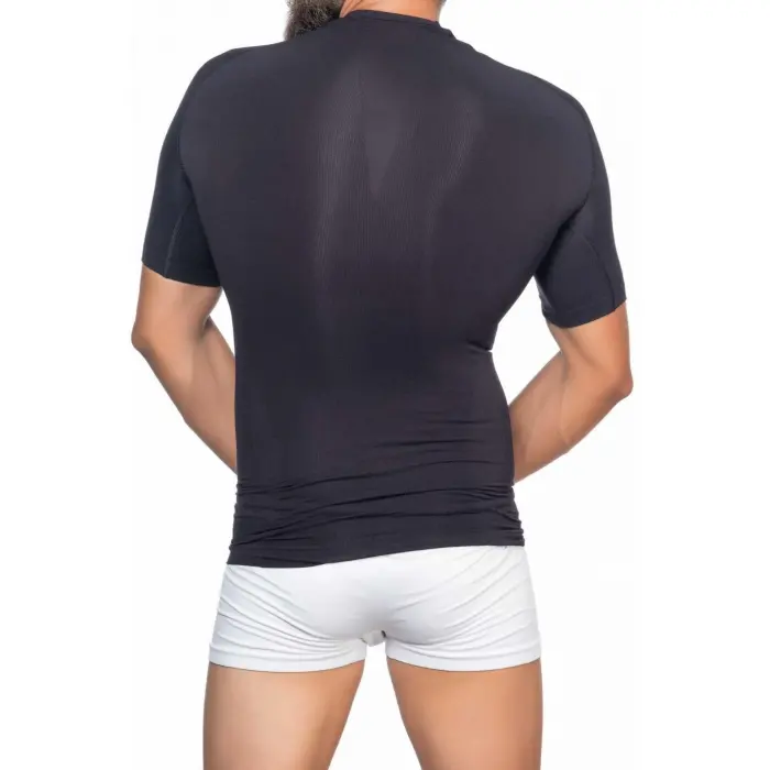 SİYAH MI Emay E1010 Yarım Kol Erkek Korse Atlet