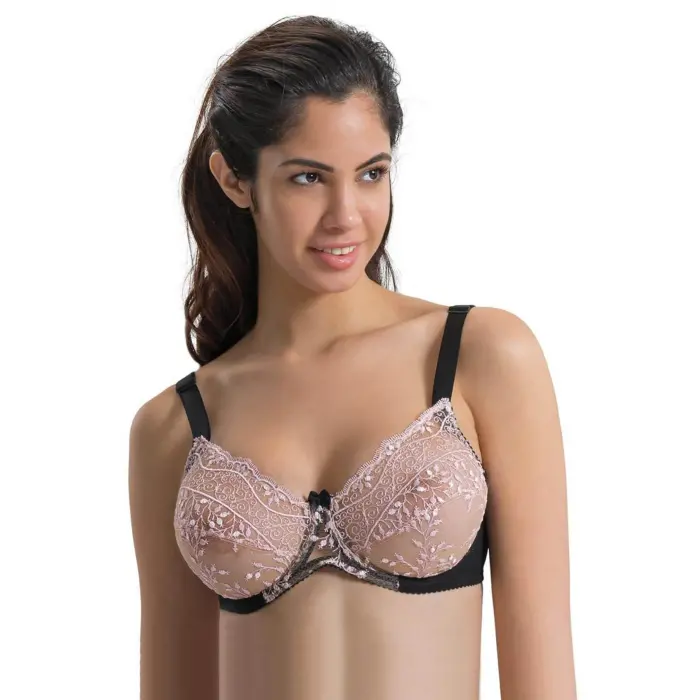 SİYAH-PEMBE MI Emay 148 D Balenli Toparlayıcı Sütyen