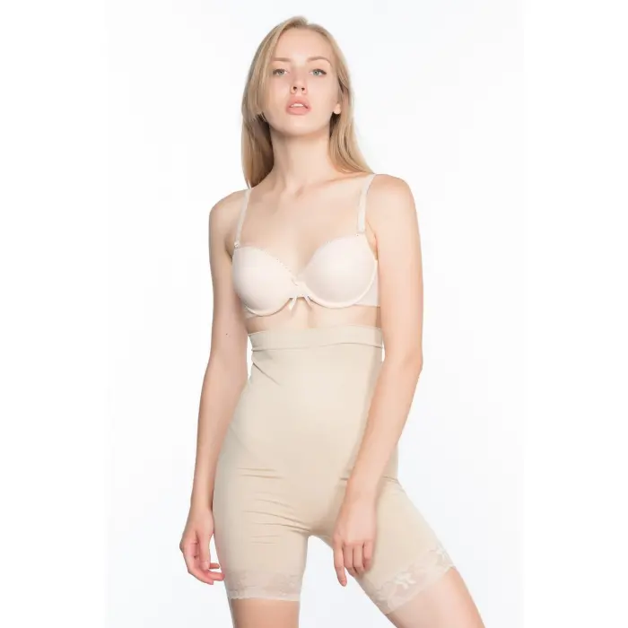 TEN MI Emay 2027 Yüksek Bel Dantelli Paçalı Korse