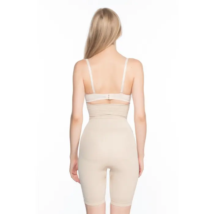 TEN MI Emay 2074 Yüksek Bel Desenli Double Uzun Paça Korse