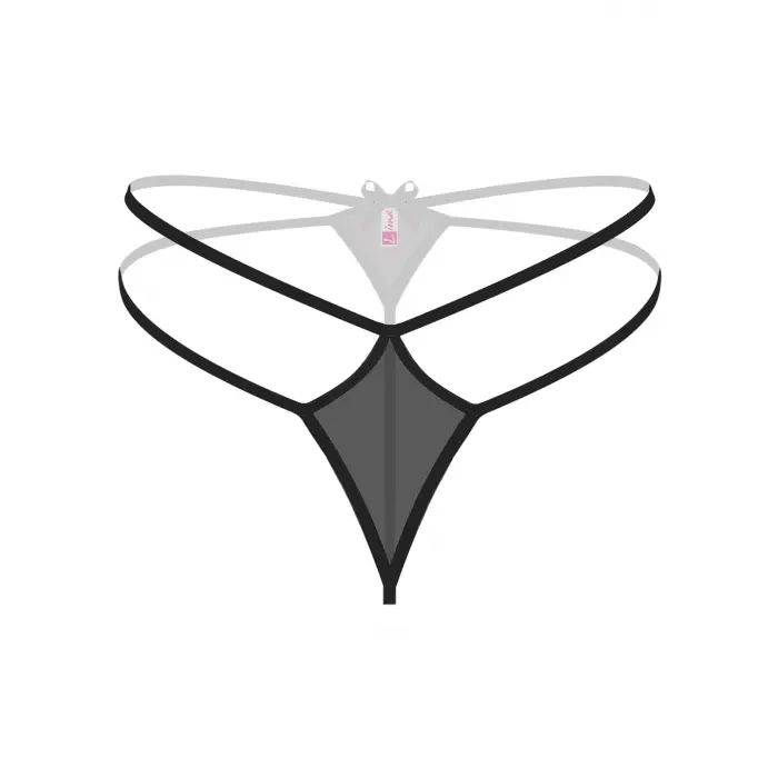 Transparan Siyah Fantazi Külot String