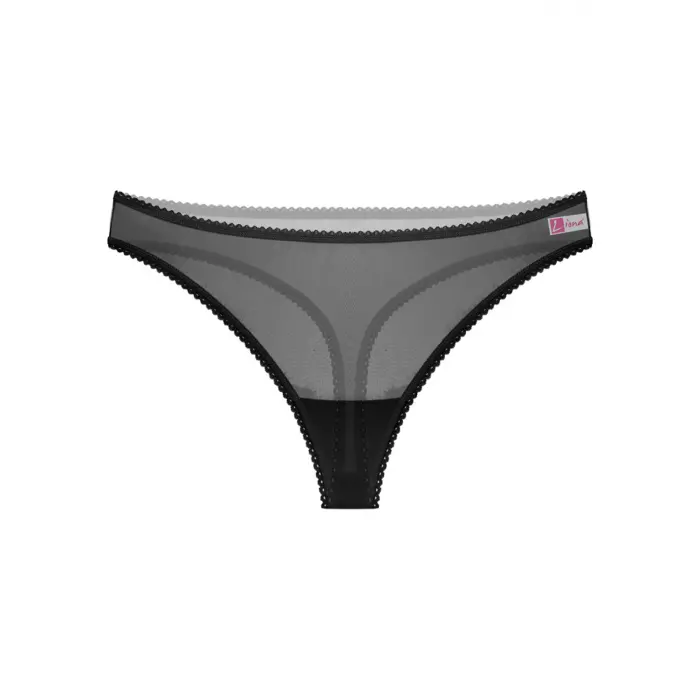 Transparan Siyah Kadın Fantazi Külot Tanga