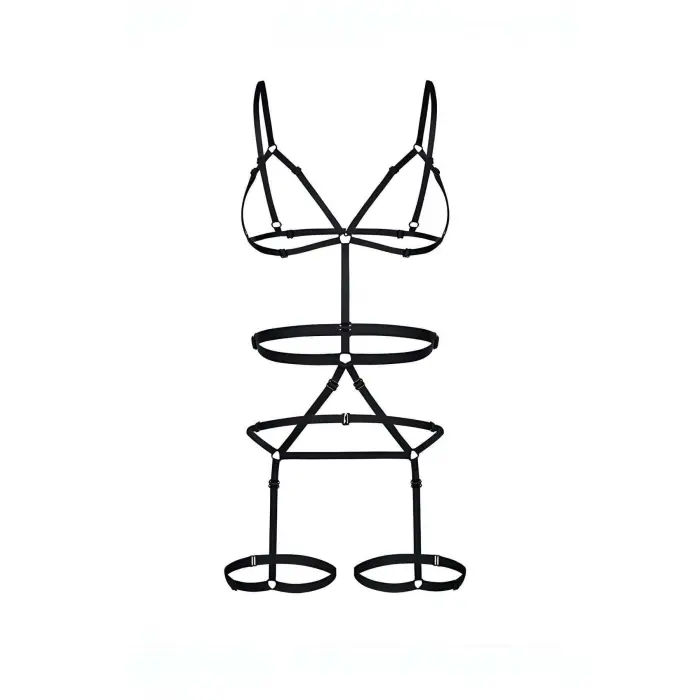 Vücudu Saran Seksi Jartiyer Harness - Brf36