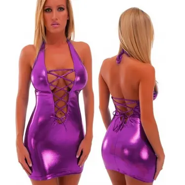 B100711 Fantazi Lame Mini Elbise