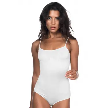 BEYAZ MI Emay 1923 Soft İp Askılı Çıtçıtlı  Body