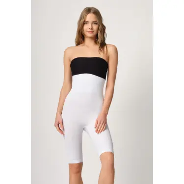BEYAZ MI Emay 2044 Yüksek Bel Double Uzun Paçalı Korse