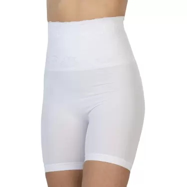 BEYAZ MI Emay 2091 Önü Dantelli Yüksek Bel Boxer Korse