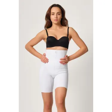 BEYAZ MI Emay 2814 Double Yüksek Bel Boxer Lazer Korse