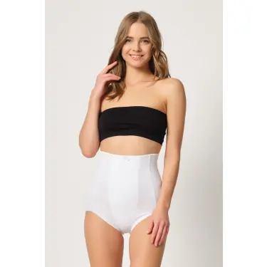 BEYAZ MI Emay 2920 Yüksek Bel Karın Desteklı Slip Lazer Korse