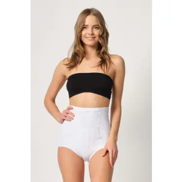 BEYAZ MI Emay 2931 Karın Balen Destekli Slip Lazer Korse