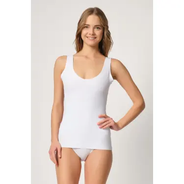 BEYAZ MI Emay 2938 Sırtı Tül Karyokalı Destekli Atlet Korse